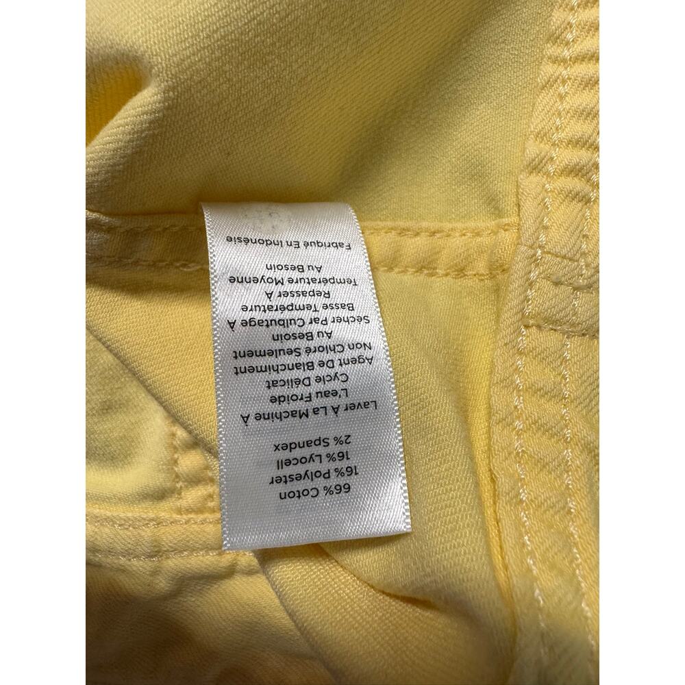 Talbots Plus Size 1x Yellow Button Front Denim Je… - image 6